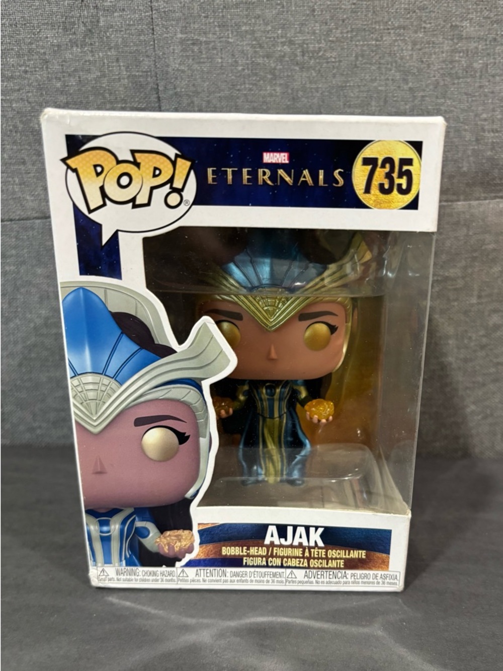 Funko Pop! Marvel Eternals Ajak Figure - Blue, Gold, Black